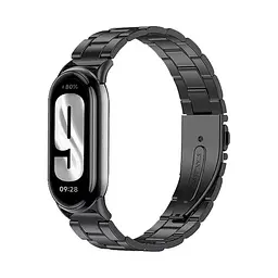 Комплект ремінці Tamister для фітнес-браслета Xiaomi Mi Band 8 та 9 Bead design Black-Rose gold - мініатюра 2
