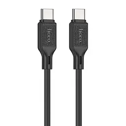 Дата кабель Hoco X90 Cool silicone Type-C to Type-C 60W (1m) Black