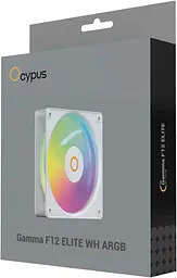 Вентилятор OCYPUS GAMMA F12 ELITE 120MM WH ARGB (GAMMA-F12-WH1AM00E-GL) - мініатюра 5