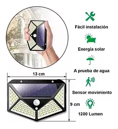 Світильник на сонячній батареї Solar без датчика руху з акумулятором 25 LED чорний duplication - мініатюра 3