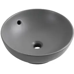 Умивальник накладний Mixxus Premium Topper-0201 410x410x165 мм з переливом MP6649, Графит