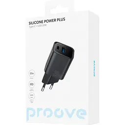 Мережевий зарядний пристрій Proove Silicone Power Plus 20W USB-C/USB-A Black (WCSP2011001) [130276] - мініатюра 6