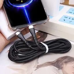 Кабель швидкого заряджання та передачі даних Digital PD Type-C до Type-C 120W 6A 2 м Чорний (Type-C2m120WB) - мініатюра 6