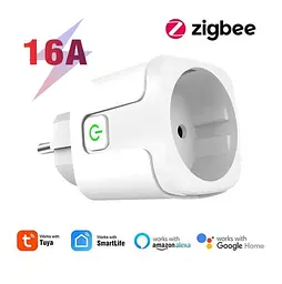 Розумна розетка Zigbee 3.0 з ватметром Tuya/Smart Life 16 А - мініатюра 2