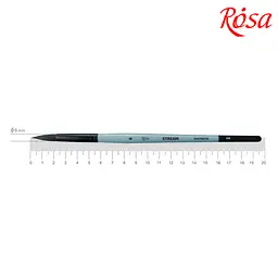 Пензель синтетика кругла Stream 132 № 6 коротка ручка ROSA (4823098517184)