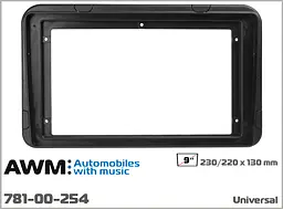 Універсальна рамка для магнітол 9" AWM 781-00-254 - мініатюра 7