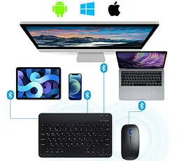 Бездротовий комплект Primo NB03 Bluetooth клавіатура і мишка - Black - мініатюра 6