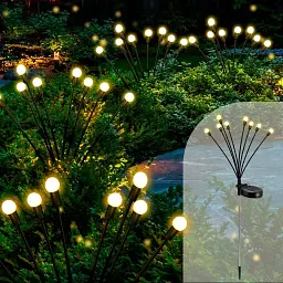 Сонячні садові світильники «Світлячок» 8 LED, комплект 2 шт - мініатюра 3