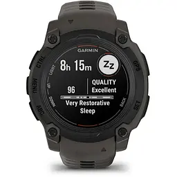 Смарт-годинник Garmin Instinct E 40 mm Black with Charcoal Silicone Band (010-02932-13) - мініатюра 3