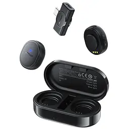 Петличний бездротовий мікрофон R3 Dual-mic Type-C Black Acefast teh0029557 - мініатюра 2