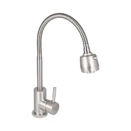 Змішувач для кухні Lidz Aria 015F41 з гнучким виливом (k35) LDARI015F41NKS45306 Nickel - мініатюра 7