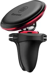 Автотримач Baseus Magnetic Air Vent Car Mount Holder with cable clip Red
