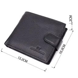 Горизонтальне портмоне для чоловіків із натуральної шкіри ST Leather 22459 чорний - мініатюра 3