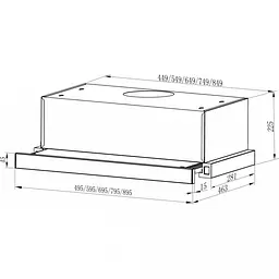 Витяжка телескопічна Interline SLIM WH A/60/2/T - мініатюра 2