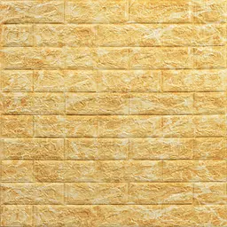 Декоративна 3D панель Sticker Wall самоклейка 700х770х5мм Глибока жовта цегла 068 SW-00000168