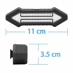 Велосипедна задня фара (габарит) X4 (ZL 20163) STOP повороти + пульт + microUSB + 4 режими - мініатюра 5