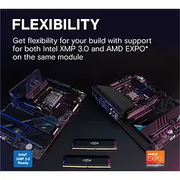 Модуль пам'яті DDR5 Crucial 2x16GB 6000MHz Pro OC Black (CP2K16G60C36U5B) [147413] - мініатюра 6