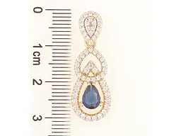 Кулон XUPING Позолота 18K «Витончена підвіска з цирконієм і синім фіанітом» для ланцюжка до 4мм (262284) - мініатюра 2
