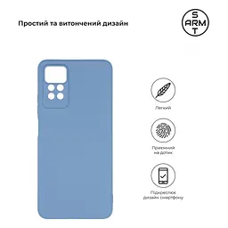 Чохол до мобільного телефона Armorstandart Matte Slim Fit Xiaomi Redmi Note 12 Pro 4G Camera cov Light Blue (ARM69081) - мініатюра 3