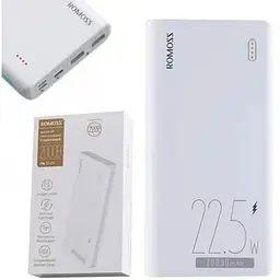 Зовнішній акумулятор Romoss Power Bank 20000 mAh 22.5 W Fast Charge PD QC PPH80-611-1121H - мініатюра 2