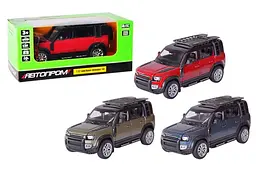 Іграшкова машинка позашляховик металева Land Rover Defender 110 1:32 Автопром світлозвукові ефекти 68416, в коробці 20х11х10 см