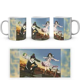 Кухоль GeekLand Noragami Бездомний Бог Ято, Хійорі та Юкіне над дахами вечірнього міста NRG 02.009 330 мл білий - мініатюра 3