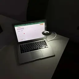 Гнучка USB LED настільна лампа з голосовим керуванням англійський підсвічування нічник 1,5Вт UKC LK-50 - мініатюра 4