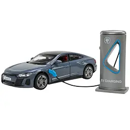 Колекційна металева модель автомобіля Автопром Audi RS e-tron GT із зарядною станцією, інерцією, світлом та звуком 1:36 - мініатюра 4