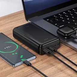 Зовнішній акумулятор HOCO J165A Honey power bank(20000mAh) Black - мініатюра 8