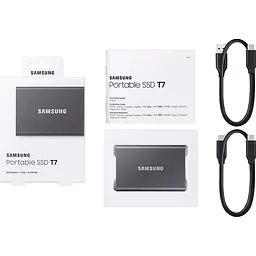 Зовнішній SSD накопичувач Samsung T7 4TB Titan Gray (MU-PC4T0T/WW) [109766] - мініатюра 6