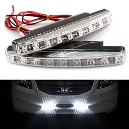 ДХО автомобільні денні ходові вогні діодне LED підсвічування 12V для автомобіля машини, 8 діодів DRL-018
