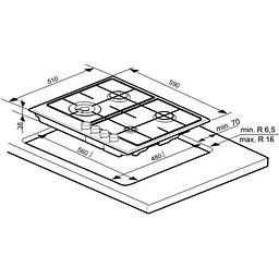 Варильна поверхня газова Whirlpool GMA 6422 IX - мініатюра 10