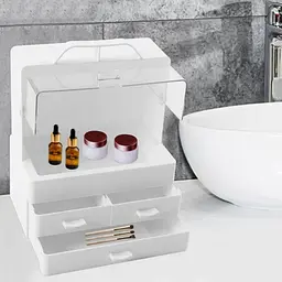 Органайзер для косметики XPRO YM206-2 Three Drawers з 4 секціями великий білий (MER-14975_921) - мініатюра 5