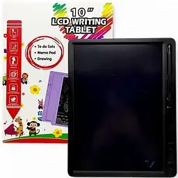 Дитячий графічний планшет для малювання 10 дюймів Writing Tablet електронна рисовалка пластик MIC Чорний