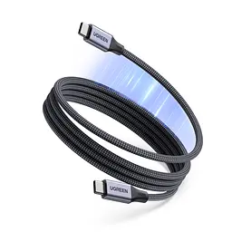 Кабель UGREEN L520 магнітний USB-C - USB-C PD 100 Вт 1 м темно-сірий (55517)