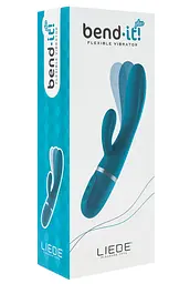 Вібратор-кролик Liebe Pleasure Toys Bend It Plus 20 см синій - мініатюра 3
