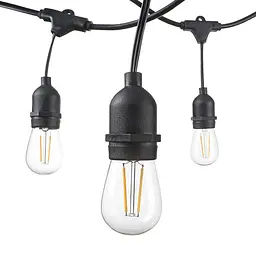 Вулична гірлянда з ретро лампами LED Edison 15 шт, 220V, 10 метрів з перехідником вуличний струнний світильник - мініатюра 4