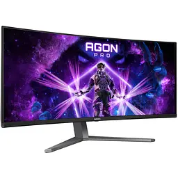 TFT 34" AOC AG346UCD, QD-OLED, UWQHD, 175Гц, 0,03мс, вигнутий, HDMIx2, DP, USB-hub, HAS, чорно-сірий - мініатюра 7