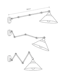 Бра Nowodvorski 9126 Pantograph E27 1x60W IP20 Bl - мініатюра 4