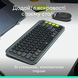 Комплект клавіатура та миша Logitech POP Icon Combo Bluetooth UA Graphite [920-013156] [121099] - мініатюра 6