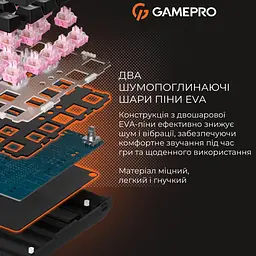 Клавіатура GamePro MK160 V2 Warden QLAB Sakura Black (MK160-V2-B-QS) - мініатюра 10