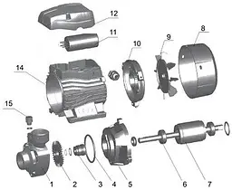 Насос вихровий Volks pumpe QB60 New 0,37кВт 000024800 - мініатюра 6