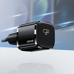 МЗП Usams US-CC124 T36 20W Super Si (1USB-C) Чорний - мініатюра 3