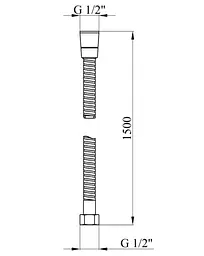 Шланг для душу Kroner KRM - C602 150 см (CV015694) - мініатюра 2