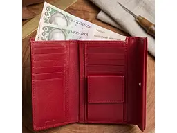 Жіночий гаманець натуральна шкіра Cortina 5115 rosso Червоний 14x10 см TONY PEROTTI acs0032527 - мініатюра 2