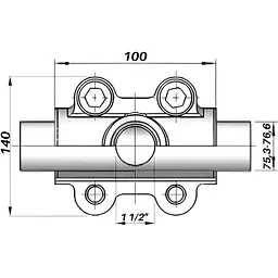 Врізка в трубу з внутрішньою різьбою DN65(75,3-76,6 мм) х 1 1/2″ OBD AGAflex - мініатюра 3