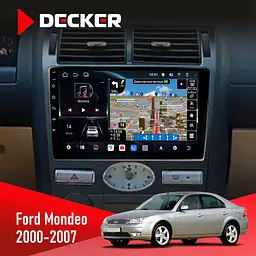 Штатна магнітола Ford Mondeo 2000-2007 Climate Decker D9-011 4x64, DSP, 4G, 360 Decker (НФ-00005607)