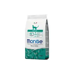 Сухий корм для кішок Monge Cat Hairball зі смаком курки, кукурудзи та рису 1.5 кг (8009470005234)