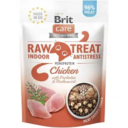 Ласощі для котів Brit Care Raw Treat Indoor & Antistress Freeze-dried з куркою 40 г (112189/569557)