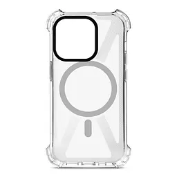 Чехол-накладка для Apple iPhone 15 Pro, Bounce, прозрачный, матовый, противоударный защитный чехол из TPU с магнитом для беспроводной зарядки, защита всего корпуса, бортик вокруг дисплея, амортизирующие вставки, ArmorStandart (ARM74926)